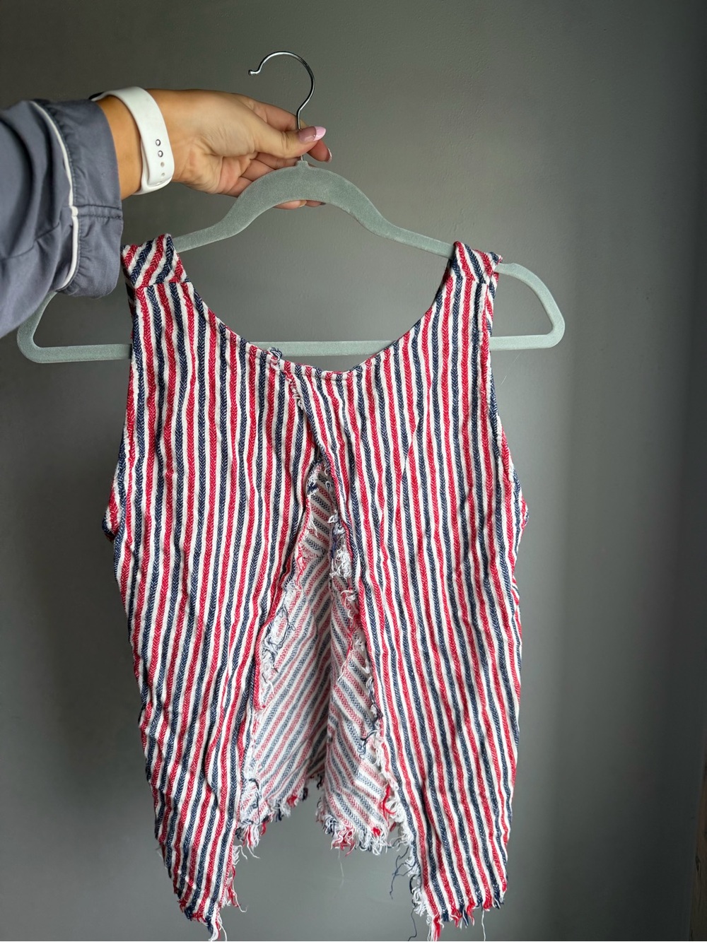 Ruby Rd. Red White & Blue Striped Tank Top - Picture 2 of 2